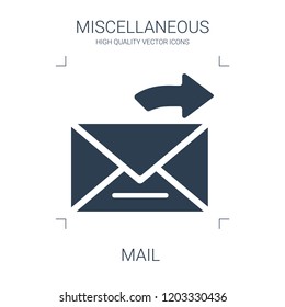 high quality filled mail icon on white background. from miscellaneous collection flat trendy vector mail symbol. use for web and mobile
