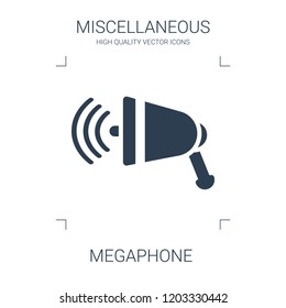 high quality filled megaphone icon on white background. from miscellaneous collection flat trendy vector megaphone symbol. use for web and mobile