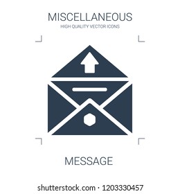 high quality filled message icon on white background. from miscellaneous collection flat trendy vector message symbol. use for web and mobile