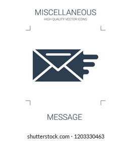 high quality filled message icon on white background. from miscellaneous collection flat trendy vector message symbol. use for web and mobile