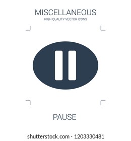 high quality filled pause icon on white background. from miscellaneous collection flat trendy vector pause symbol. use for web and mobile
