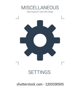 high quality filled settings icon on white background. from miscellaneous collection flat trendy vector settings symbol. use for web and mobile