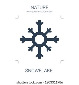 high quality filled snowflake icon on white background. from nature collection flat trendy vector snowflake symbol. use for web and mobile