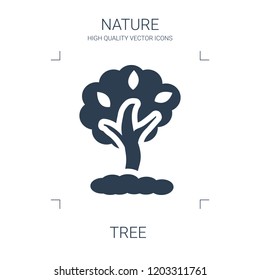 high quality filled tree icon on white background. from nature collection flat trendy vector tree symbol. use for web and mobile