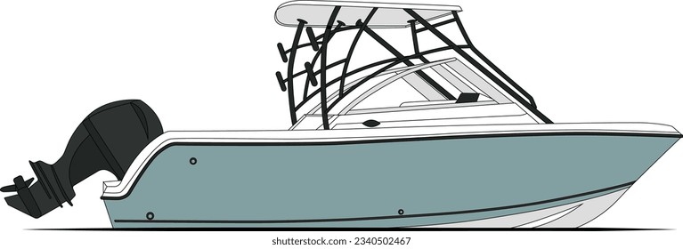 High quality fishing boat vector and illustration