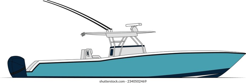 High quality fishing boat vector and illustration