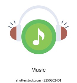 Eine hochwertige flache Ikone für Musik 