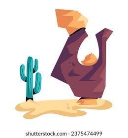 High quality flat icon of wild desert 