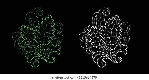 High Quality Flower Rhinestone Design, Rhinestone Design, Rhinestone Pattern, Rhinestone Design Template, T-shirt Design
