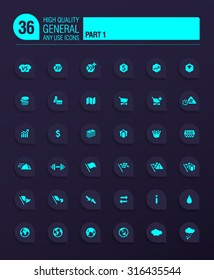 High Quality General Any Use Icons - Part 1