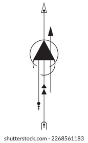 High quality geometric element. Sacred geometry. Isolated objects. Alchemy concept