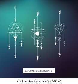 High quality geometric element. Sacred geometry. Isolated objects.