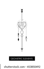 High quality geometric element. Sacred geometry. Isolated objects.