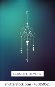High quality geometric element. Sacred geometry. Isolated objects.