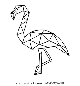 Hochwertige geometrische Flamingo-Muster-Vektorgrafik