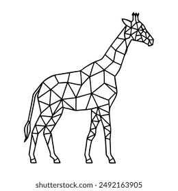 High Quality Geometric Giraffe Vector