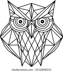 High Quality Geometric Owl Vector