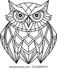 High Quality Geometric Owl Vector