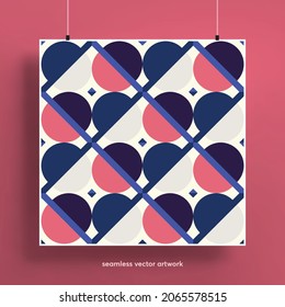 Fondo de patrón geométrico sin soldadura de alta calidad. Colorida plantilla de moda para el fondo y la disposición. Ilustración vectorial.