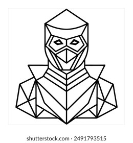 High Quality Geometrical Ninja Vector 