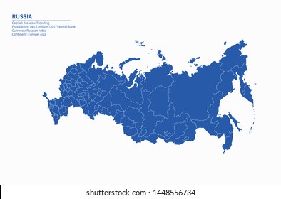 high quality graphic vector of russia map