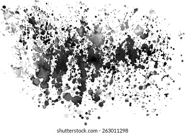 high quality grayscale aquarelle splashes
