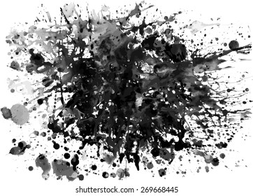 high quality grayscale aquarelle splashes