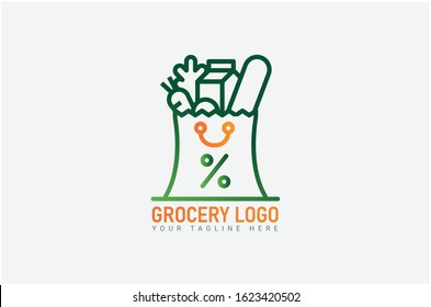 High Quality Grocery and Delivery Logo Design Vector grocery icon