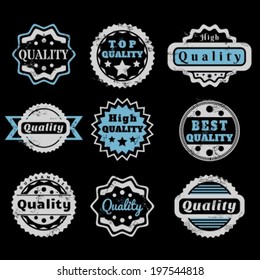 High quality guarantee stickers - value certificate marks. Quality stamp for your product.