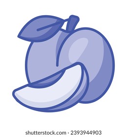 High quality icon of peach, delicious peach vector design, healthy food