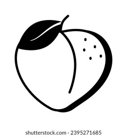 High quality icon of peach, delicious peach vector design, healthy food