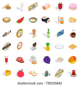 High quality icons set. Isometric style of 36 high quality vector icons for web isolated on white background