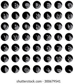 A High Quality Illustrated Font isolated from the background