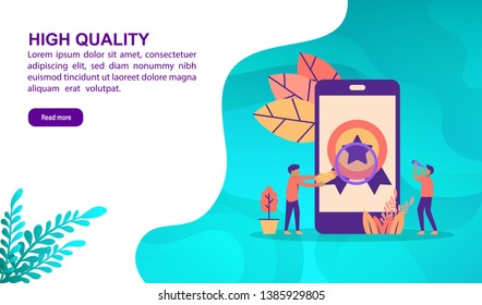 High quality illustration concept with character. Template for, banner, presentation, social media, poster, advertising, promotion