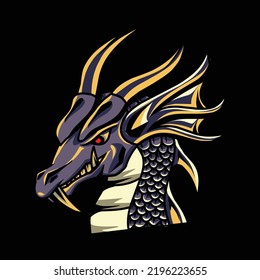high quality illustration dragon head logo design suitable for esport logo use