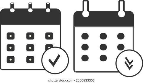 High quality illustration icon, outline,Linear vector outline calendar icons for website
