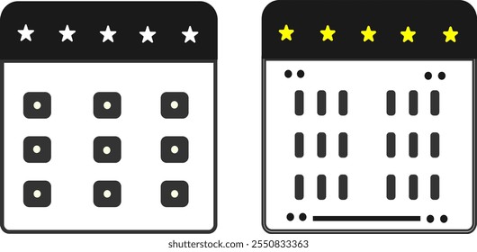 High quality illustration icon, outline,Linear vector outline calendar icons for website
