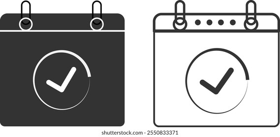 High quality illustration icon, outline,Linear vector outline calendar icons for website
