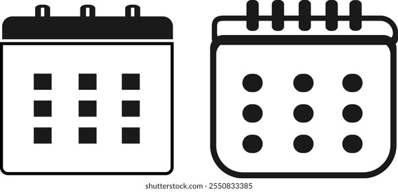 High quality illustration icon, outline,Linear vector outline calendar icons for website
