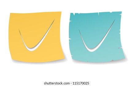 high quality image with two paper reminders for your concept