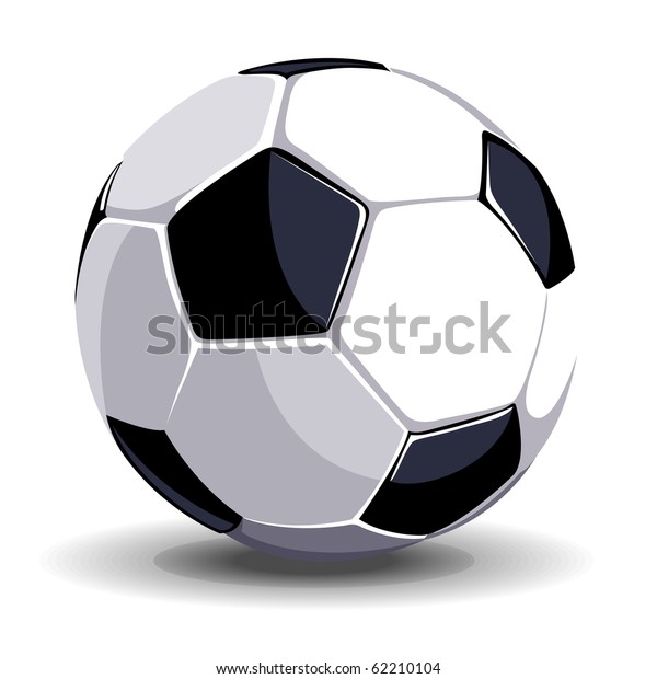 Vector de stock (libre de regalías) sobre pelota de fútbol aislada de