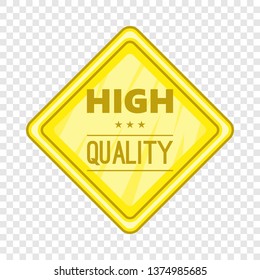 High quality label icon. Cartoon illustration of high quality label vector icon for web