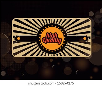 high quality label over black background vector illustration  
