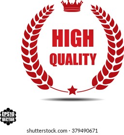 High quality, Label, Sticker or Icon Isolated on White Background.Vector