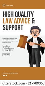 High quality law advice and support portrait template design.  