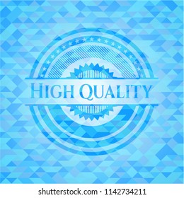 High Quality light blue mosaic emblem
