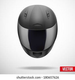 High quality light gray motorcycle helmet. Sport vector Illustration, eps10.