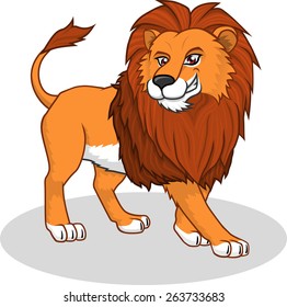 High Quality Lion Vector Cartoon Illustration