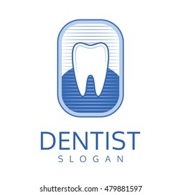 High quality logo design for dentist or dental clinic with a modern look. Oral care logo. Stock vector logotype.