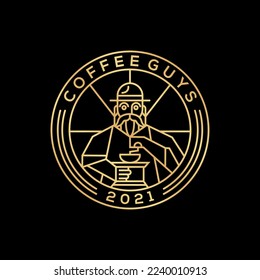 High quality logo design of  lineart coffee parents for your business brand.